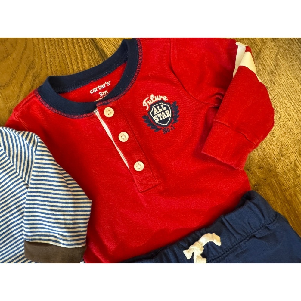 Baby Boy 3 Months Outfits Lot Jeans Pants Bodysuits Shirts‎ Clothes Bodysuits - Picture 9 of 13